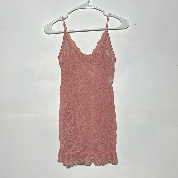 Victoria's Secret Other - Boutique Pink Lace Mesh Slip Dress Size M